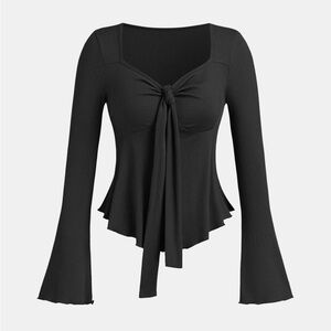 Black Long Sleeve Top